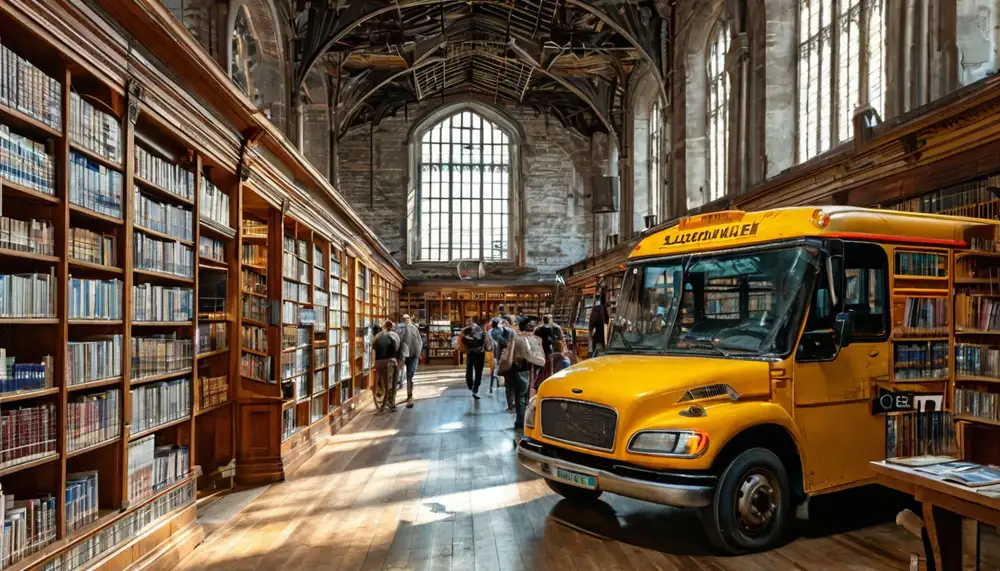 Библиотека в автобусе: современное культурное пространство