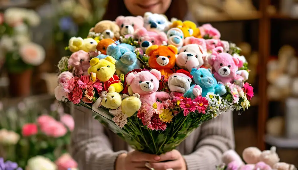 Изготовление букетов из плюшевых игрушек