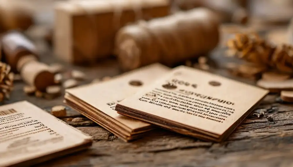 Деревянные визитки: изготовление и дизайн