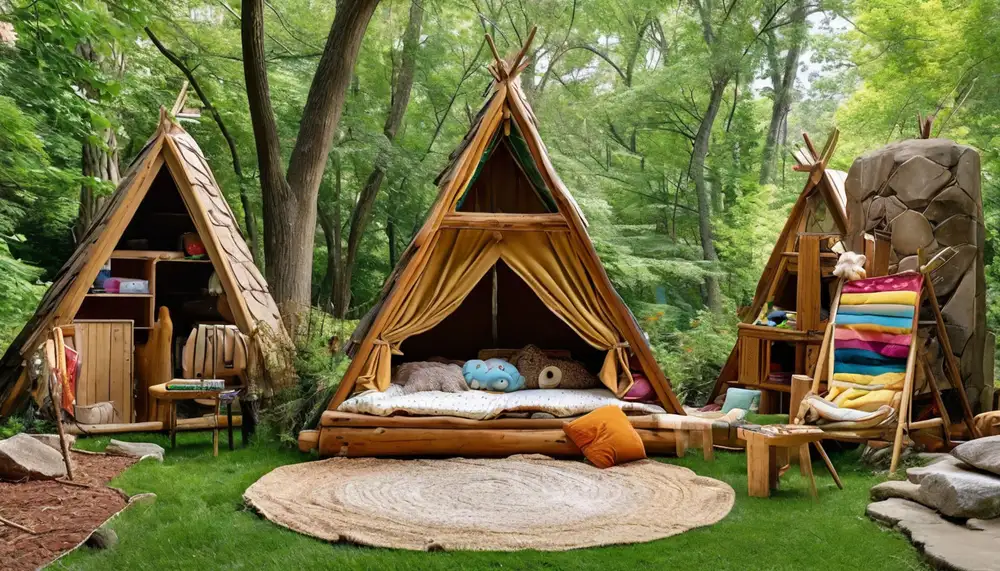 Детские шалаши: уютный мирок