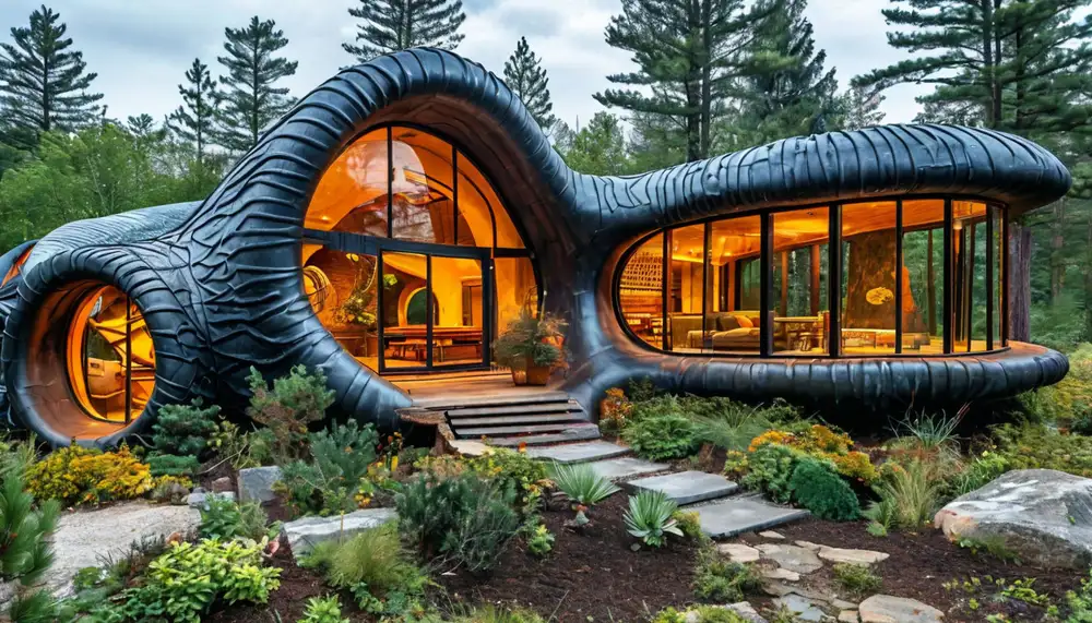 Экологичные дома из покрышек