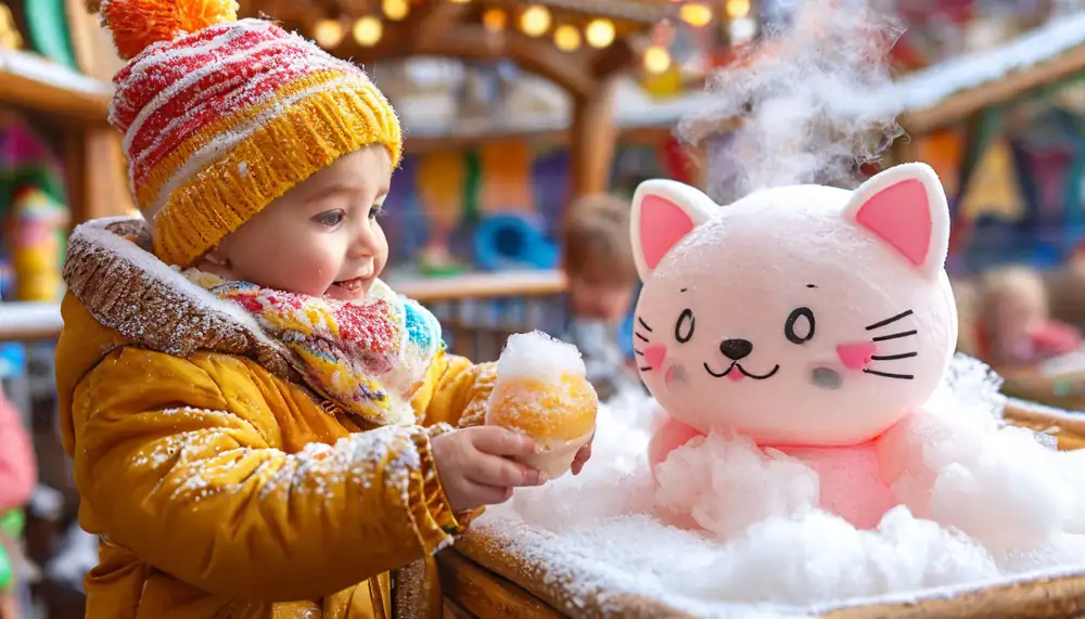 Фигурная сахарная вата и криодесерты