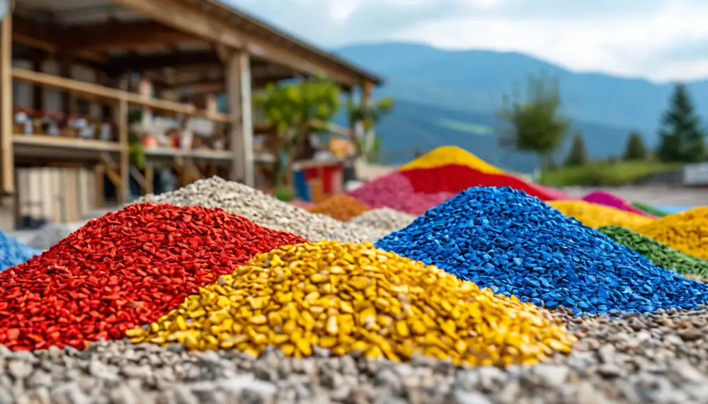 Изготовление цветного щебня