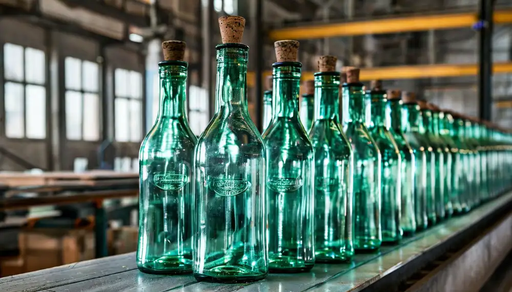 Изготовление стеклянных бутылок