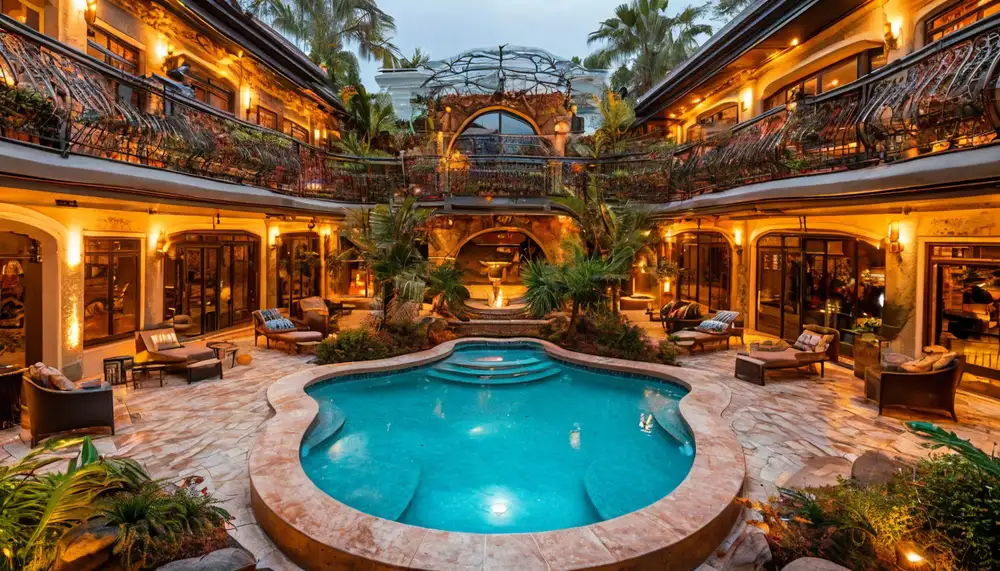 Кинотеатр на крыше с горячими ваннами