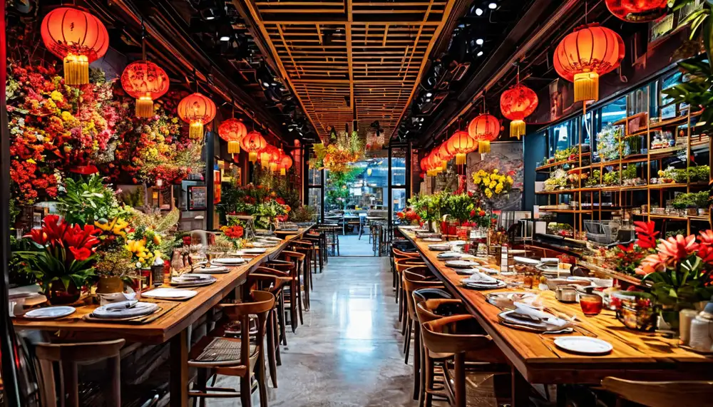 Китайский ресторан Nous: флористический дизайн