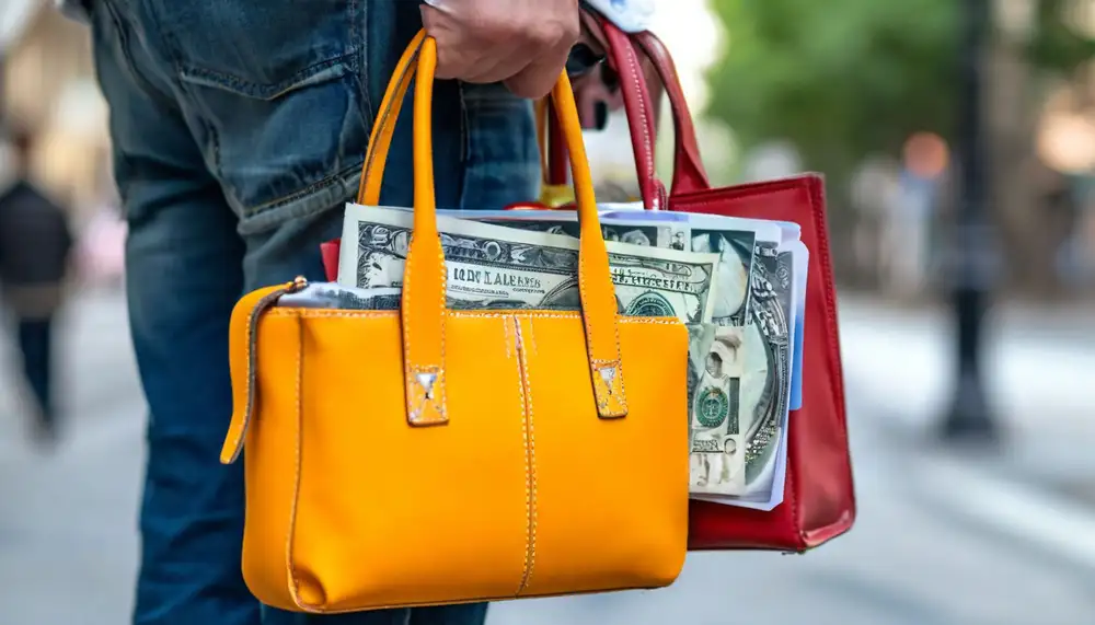 Уникальный комплект сумки и кошелька