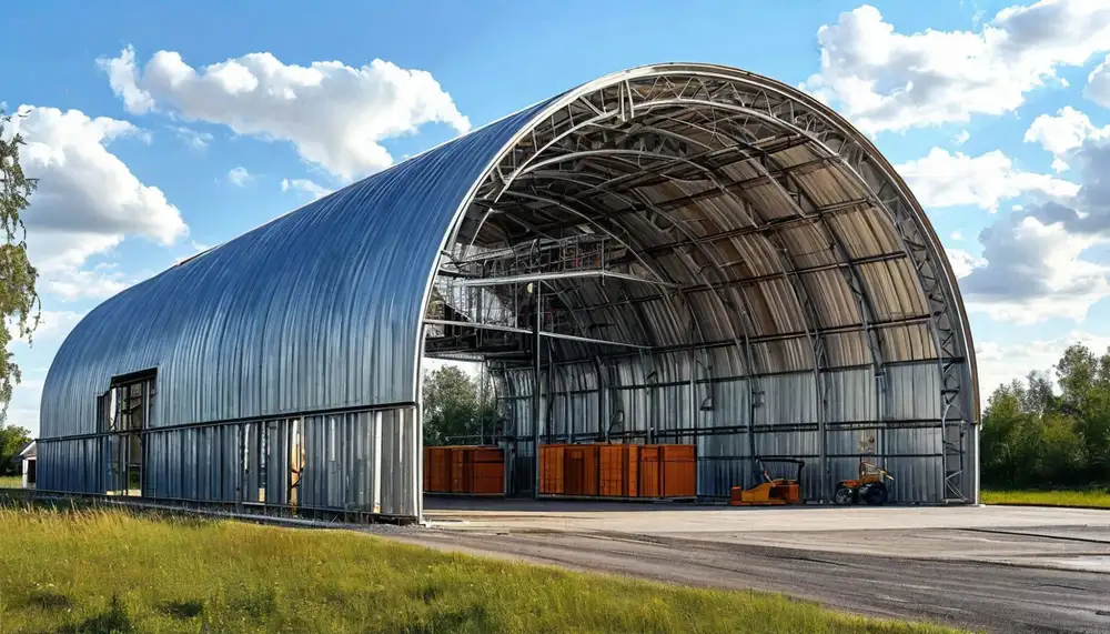 Металлические арочные ангары: производство