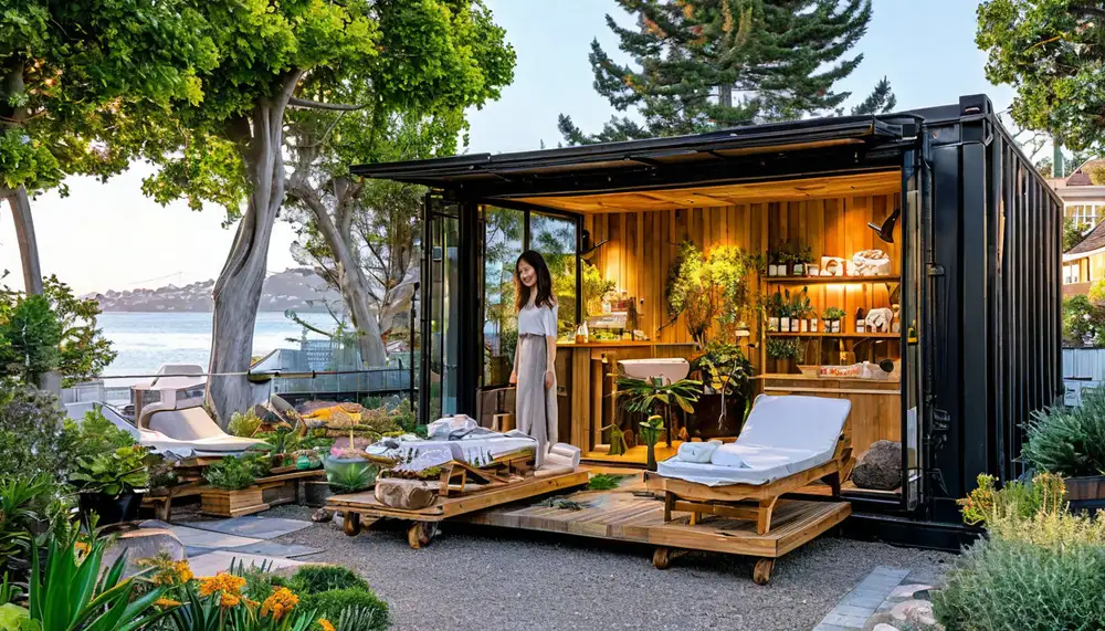 Мобильный спа-центр в контейнере