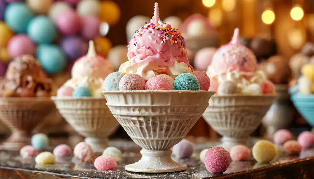 Мороженое в виде шариков