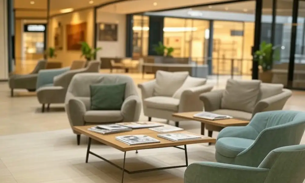 Мужская зона отдыха в ТЦ