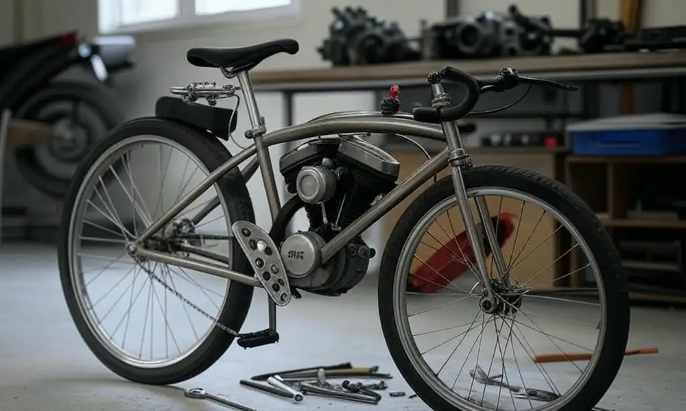 Переоборудование велосипеда в мотоцикл