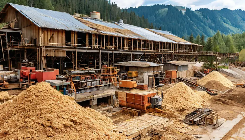 Переработка древесных опилок