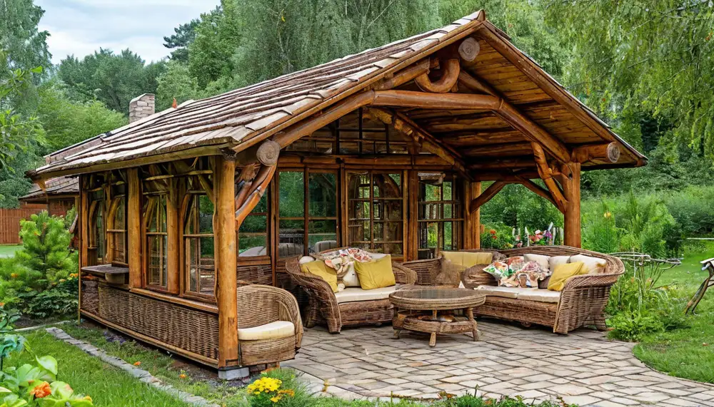 Плетеные беседки: изготовление и устойчивость