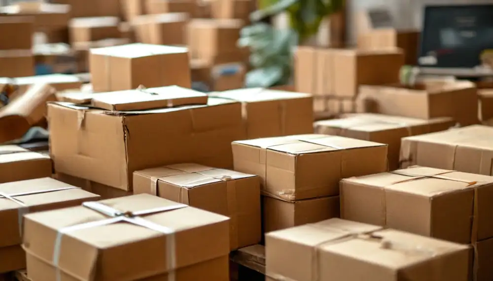 Продажа поддержанных картонных коробок