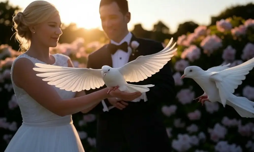 Разведение голубей для свадебных церемоний