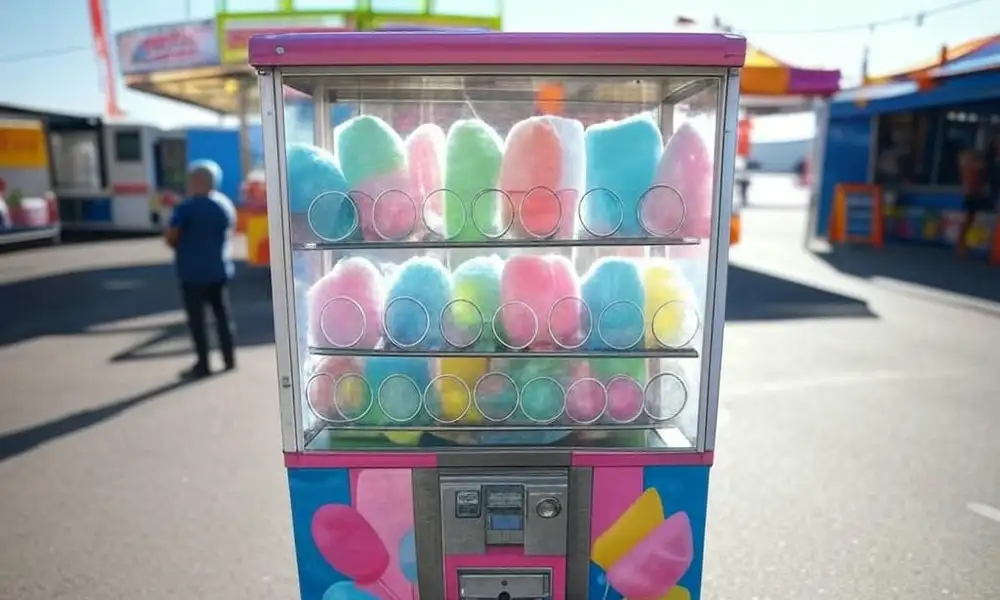 Сахарная вата: продажа через автомат