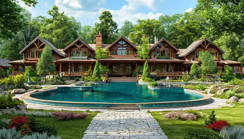 Семейный парк отдыха за городом