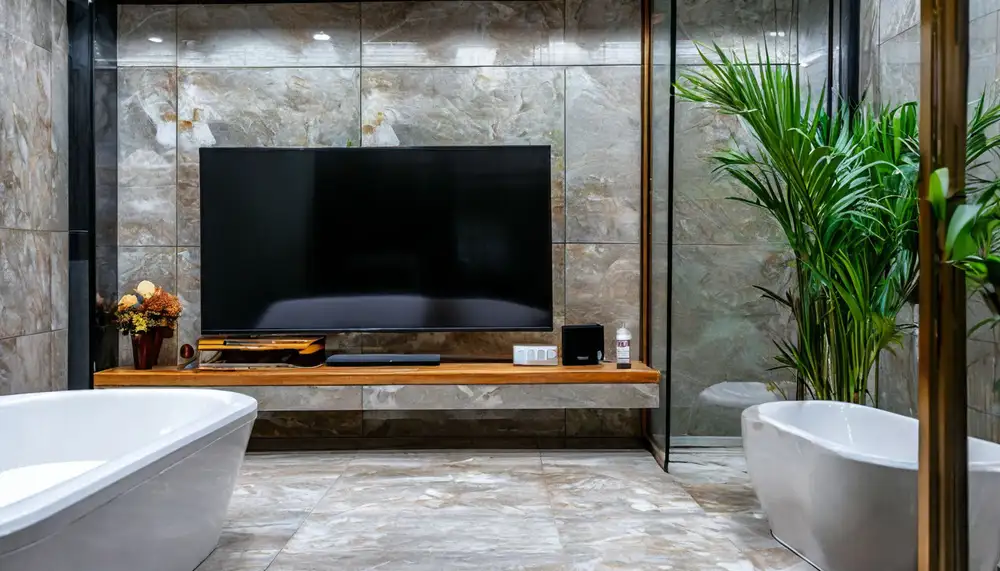 Установка телевизоров в ванной: безопасность и маркетинг