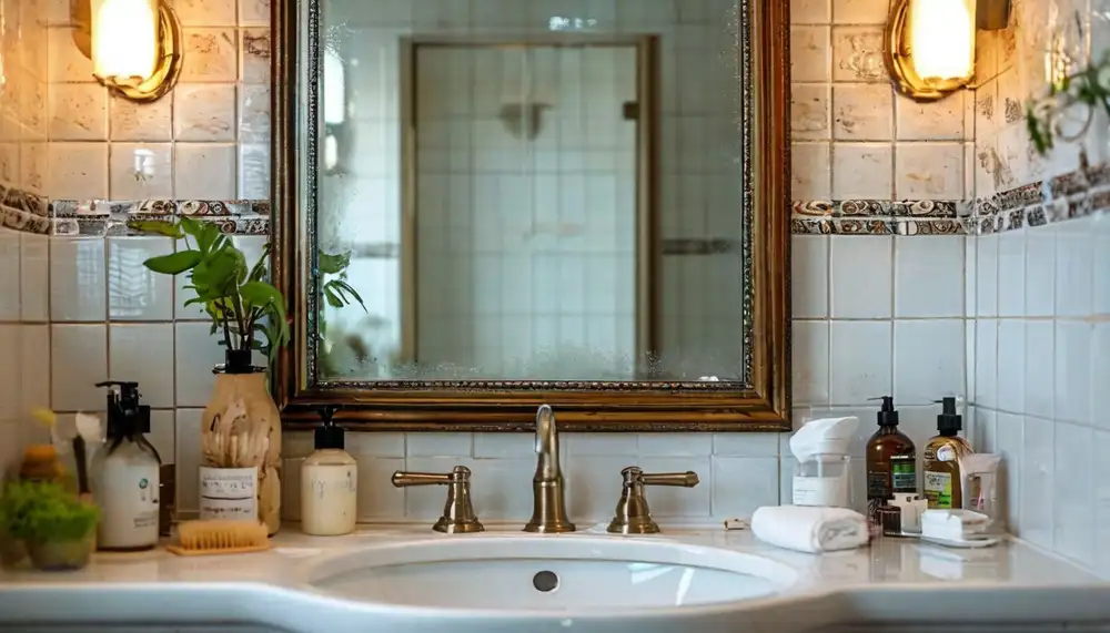 Зеркало с автомобильными дворниками